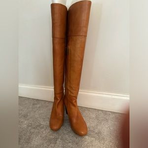 INC leather tan over the knee boot